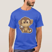 Monkey cartoon animal retro T-Shirt (Vorderseite)