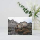 monkey_chimp_rushmore.JPG Postkarte (Stehend Vorderseite)
