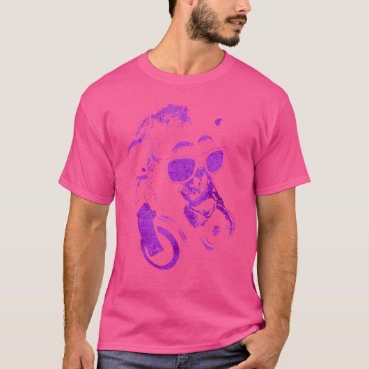 Monkey Chimp With Sungasse And Headphones 1 T-Shirt (Vorderseite)