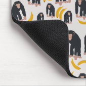 Monkey Chimpanzee & Banana Muster Mousepad (Ecke)