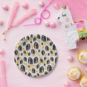 Monkey Chimpanzee & Banana Pattern Pappteller (Party)