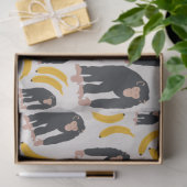Monkey Chimpanzee & Banana Pattern Seidenpapier (Geschenk)
