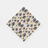 Monkey Chimpanzee & Banana Pattern Serviette (Ecke)