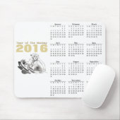 Monkey Chinese New Year 2016 Calendar mousepad (Mit Mouse)