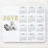 Monkey Chinese New Year 2016 Calendar mousepad (Vorne)