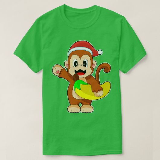 Monkey Christmas Banana T-Shirt (Design vorne)