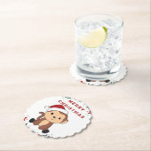 Monkey Christmas Snow Winter Animals Monkeys Paper Untersetzer (Vor Ort)