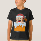 Monkey Christmas Weihnachtsmannmütze T-Shirt (Vorderseite)
