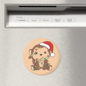 Monkey Christmas Winter Animals Affen Magnet (In Situ (Geschirrspüler))