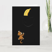 Monkey Climbs For Banana Funny Animal Cket Design Karte (Vorderseite)