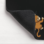 Monkey Climbs For Banana Funny Animal Cket Design Mousepad (Ecke)