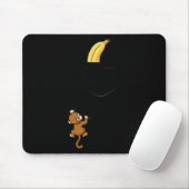 Monkey Climbs For Banana Funny Animal Cket Design Mousepad (Mit Mouse)