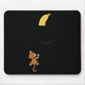 Monkey Climbs For Banana Funny Animal Cket Design Mousepad (Vorne)