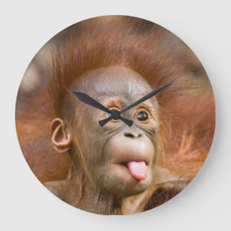 Monkey Clock Große Wanduhr