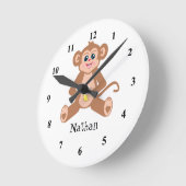 Monkey Clock Runde Wanduhr (Winkel)