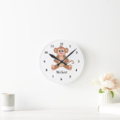 Monkey Clock Runde Wanduhr (Zuhause)
