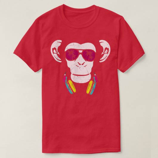 Monkey Cooler Monkey DJ Headphones Going Out Fun P T-Shirt (Design vorne)