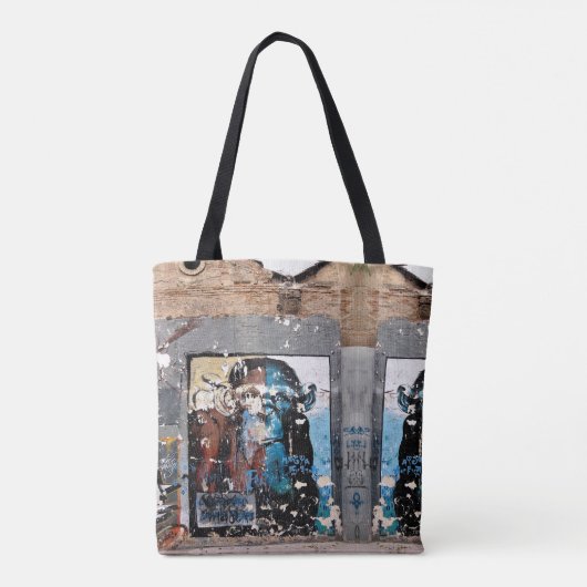 Monkey Custom All-Over-Print Tote Bag Tasche (Rückseite)