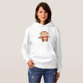 Monkey Cute Animals With Hearts Favorite Animal Hoodie (Vorne ganz)