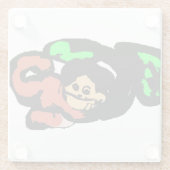 Monkey cute  glasuntersetzer (Rückseite)