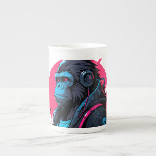Monkey Cyberpunk Porzellantasse
