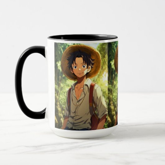 "Monkey D. Ruffy's Odyssey: Anime Fusion Tribute" Tasse (Links)