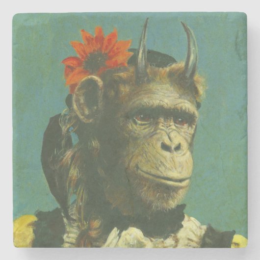 Monkey Demon Marble Untersetzer (Vorderseite)