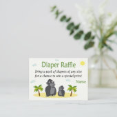 Monkey Diaper Raffelkarten Platzkarte (Stehend Vorderseite)