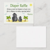 Monkey Diaper Raffelkarten Platzkarte (Vorne/Hinten)