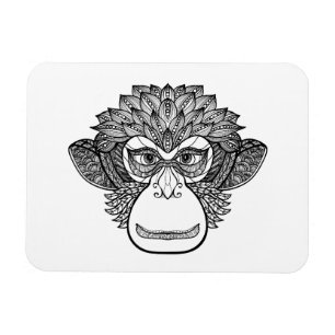 Monkey Doodle Face Magnet