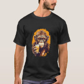 Monkey Drink Beer Funny Beer Drinker Betrunken Gor T-Shirt (Vorderseite)