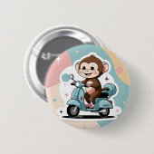 Monkey driving a scooter button (Vorne & Hinten)