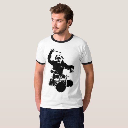 Monkey Drummer T-Shirt (Vorne ganz)
