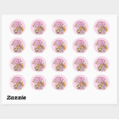 Monkey Elephant Baby Shower CJ-O Sticker Siegel (Blatt)