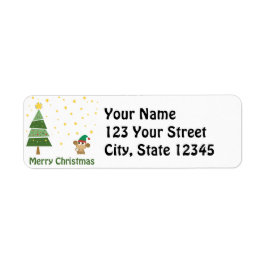 Monkey Elf Christmas Scene