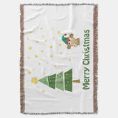 Monkey Elf Christmas Scene Decke (Vorderseite Vertikal)