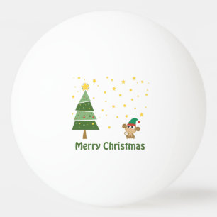 Monkey Elf Christmas Scene Tischtennisball