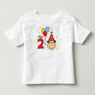 Monkey Face 2. Geburtstag Kleinkind T-shirt