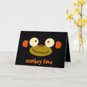 Monkey Face! Karte (Gelbe Blume)