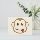 Monkey Face Vector Art Postkarte (Stehend Vorderseite)