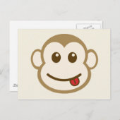 Monkey Face Vector Art Postkarte (Vorne/Hinten)