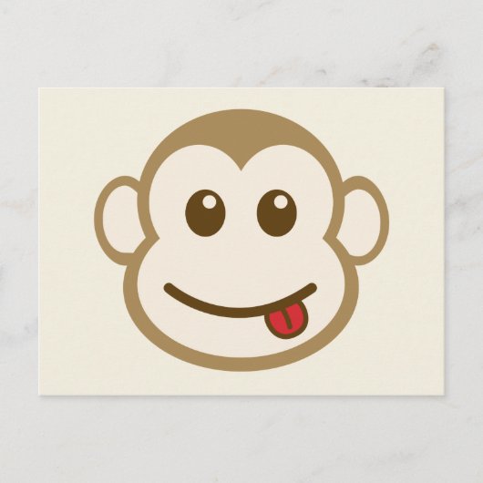 Monkey Face Vector Art Postkarte (Vorderseite)