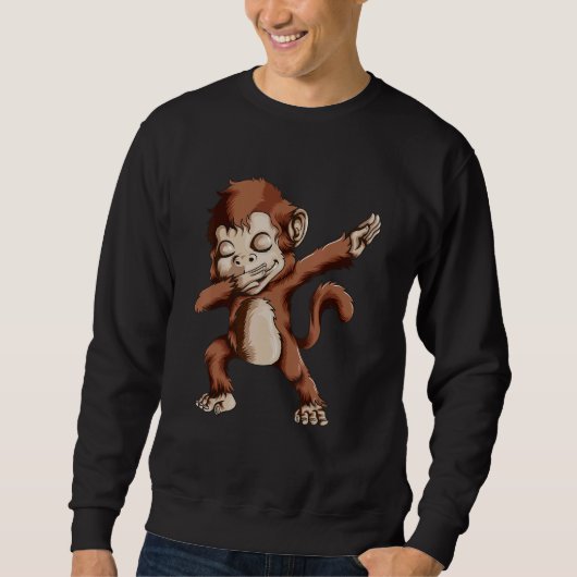 Monkey Fan Monkey Monkey Dabbing Kids Sweatshirt (Vorderseite)