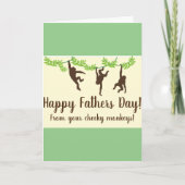 Monkey Fathers Day Card Wird Karte (Vorderseite)