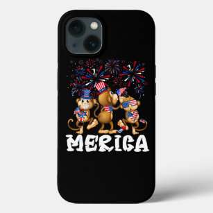 Monkey Fireworks Sonnenbrille Hat Merica Funny 4.  Case-Mate iPhone Hülle