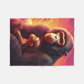 Monkey Fleece Blanket, 30"x40" (Vorderseite (Horizontal))