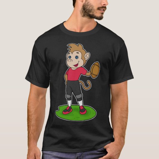 Monkey Football player Football T-Shirt (Vorderseite)