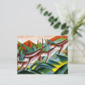 Monkey frieze von Franz Marc Postkarte (Stehend Vorderseite)