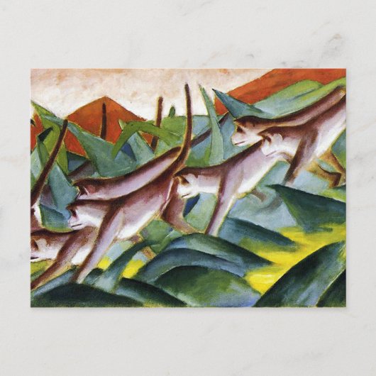 Monkey frieze von Franz Marc Postkarte (Vorderseite)