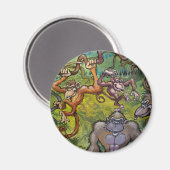 Monkey Fun Magnet (Vorderseite/Rückseite)